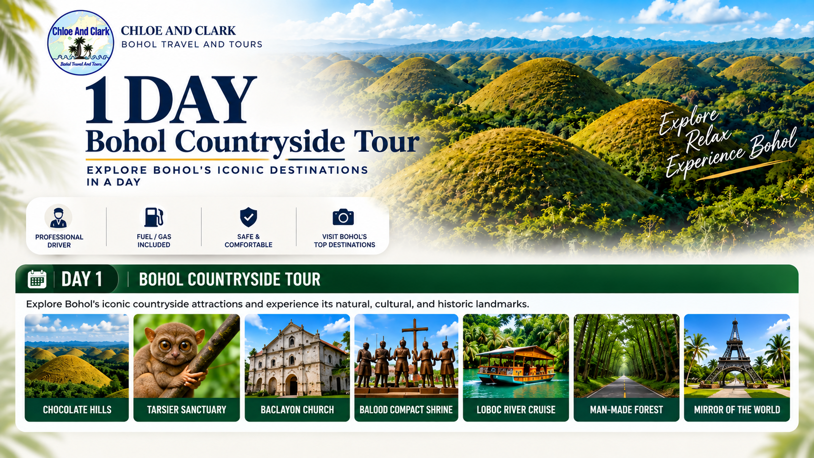 Bohol countryside tour highlights